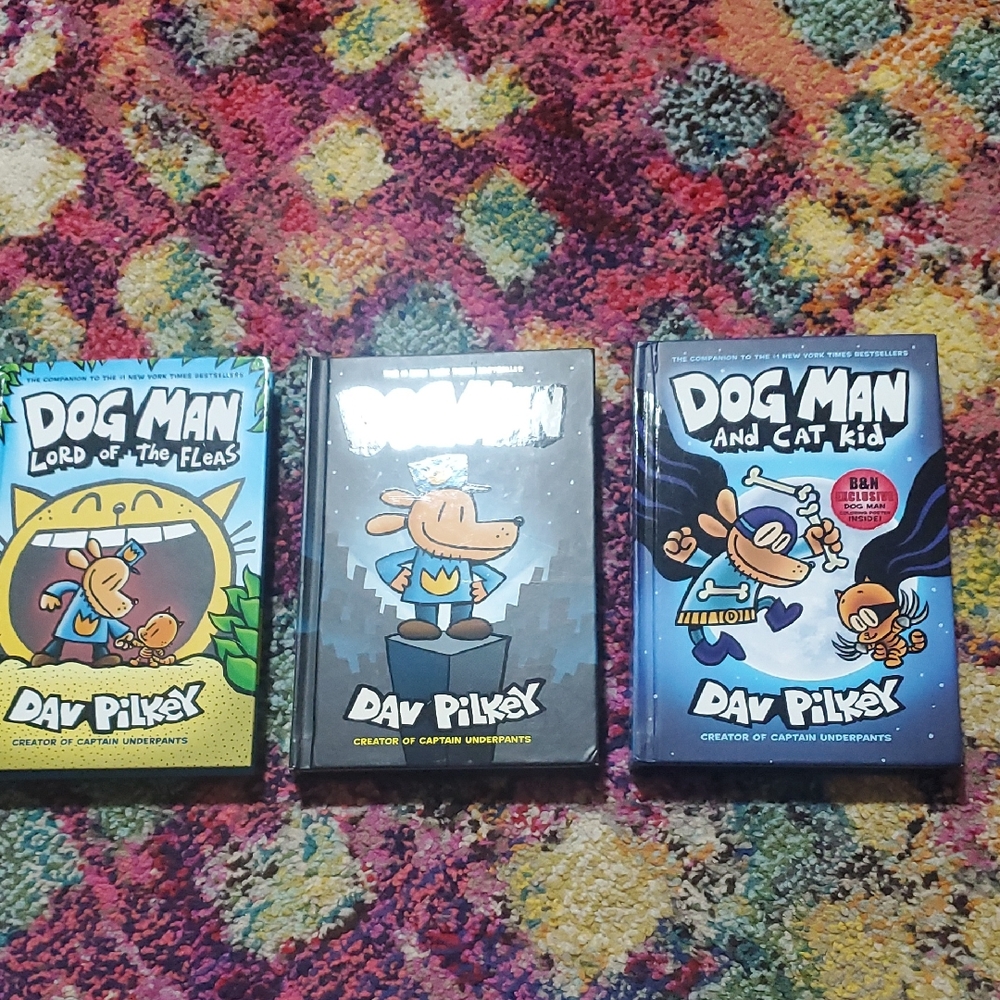 Dog Man Book Set by - Multicolor